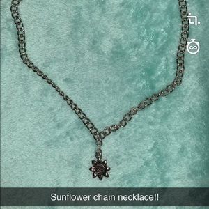 Chain with sunflower charm!!
